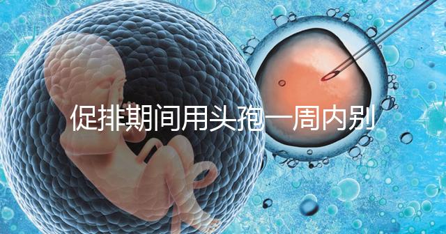 促排期間用頭孢一周內別喝酒，基礎卵泡少能不能吃了解下