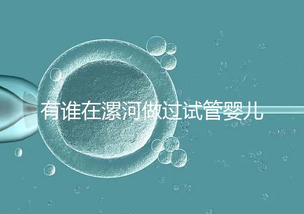 有誰在漯河做過試管嬰兒，具體費用及成功率是多少？