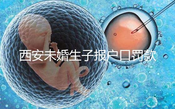 西安未婚生子報戶口罰款多少看這，內含再婚遷戶口流程